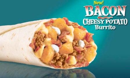bacon cheesy potato burrito