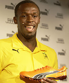 Usain Bolt's Yam shoes. - So Good Blog