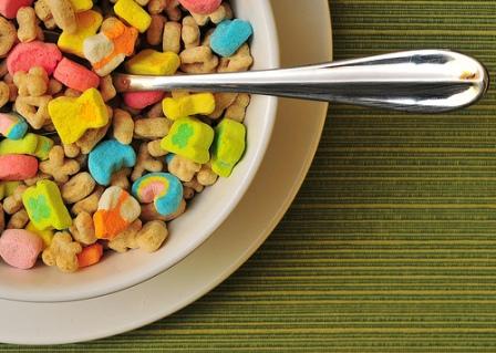 marshmallows in lucky charms. you Lucky Charms lovers!