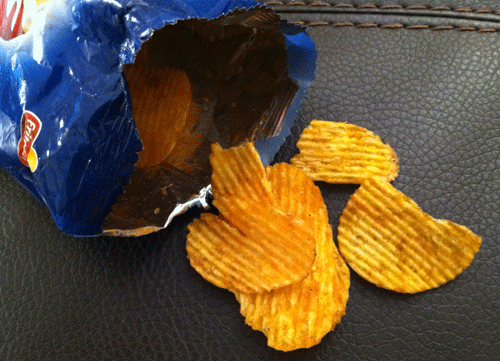 Lay's India's Magic Masala Potato Chips Open Bag