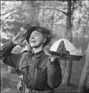 pud Gunner H S Hadlow of 15th (Scottish) Division in Holland, announces that the Christmas pudding is ready