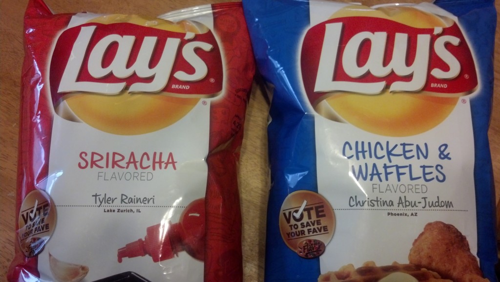 Review New Lays Chicken and Waffles and Sriracha Flavors So Good