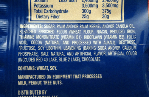 Raspberry Oreo Fudge Cremes Ingredients