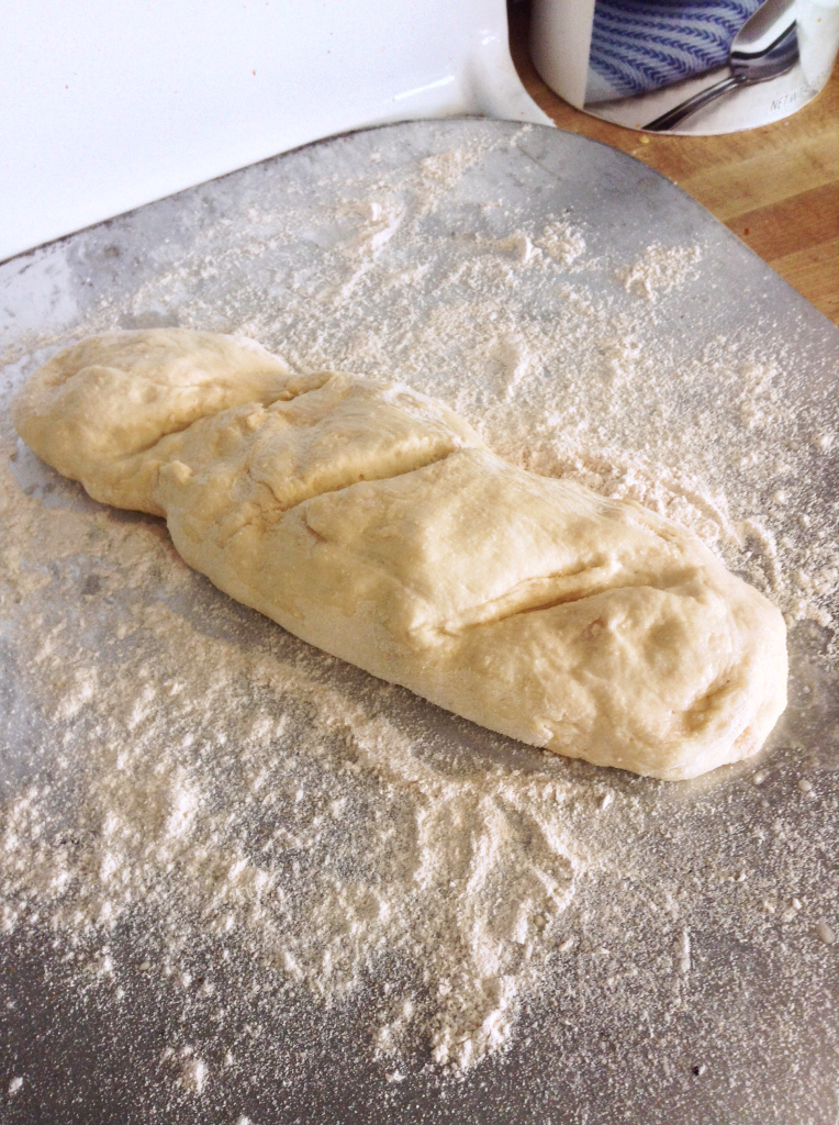 French Bread brushed with water