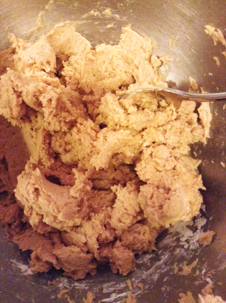 Peanut Butter Pie Mixture Half Mixed