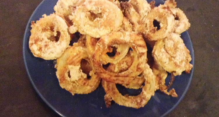 Baked Onion Rings plateful of finished rings