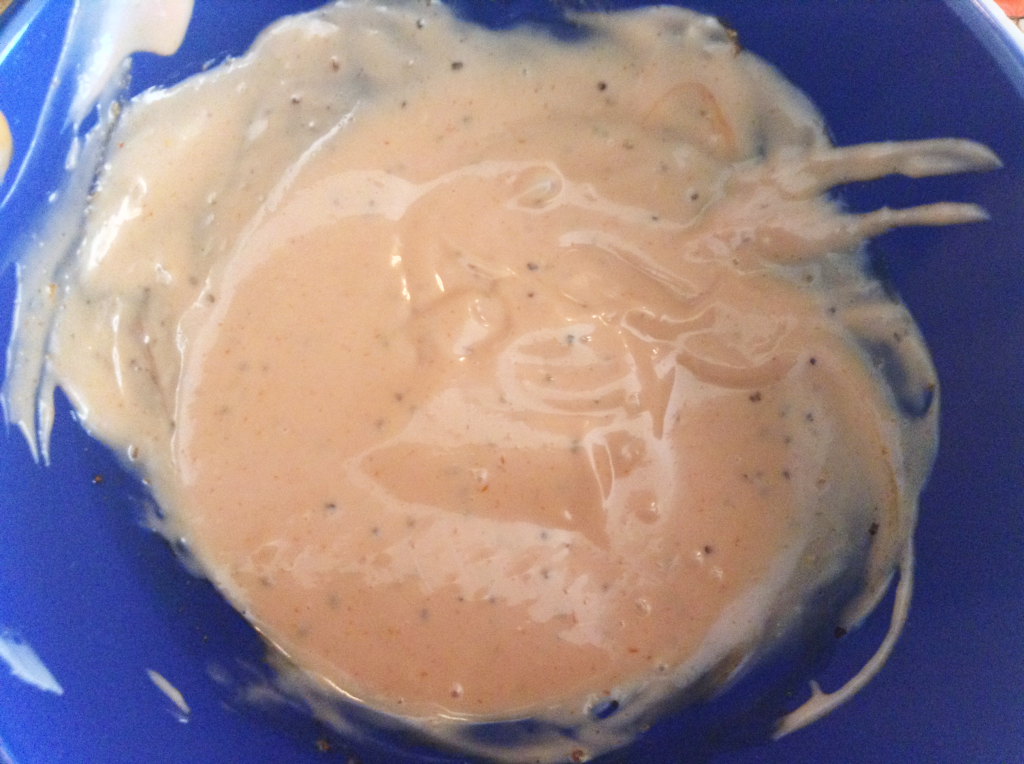 Cane's Sauce Recipe mixed together