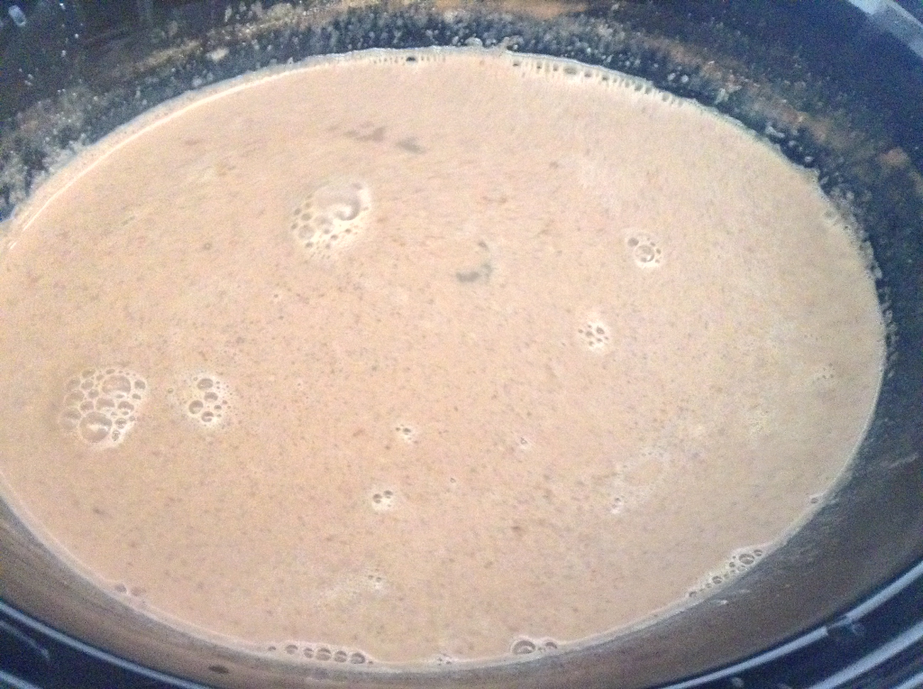 Crock Pot Hot Chocolate fully cooked and mixed