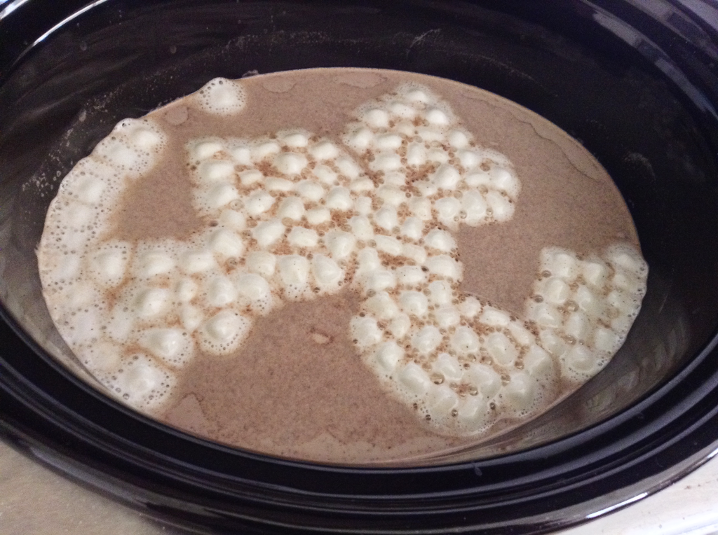 Crock Pot Hot Chocolate marshmallows melting