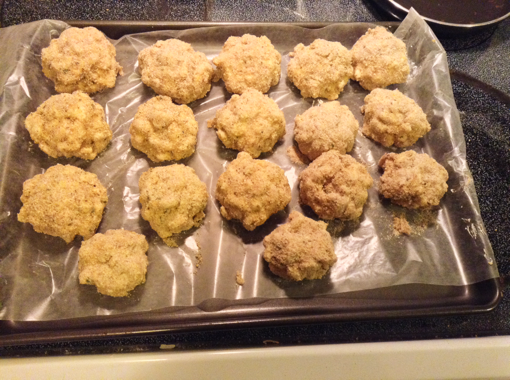 Fried Mac and Cheese Balls with breading 