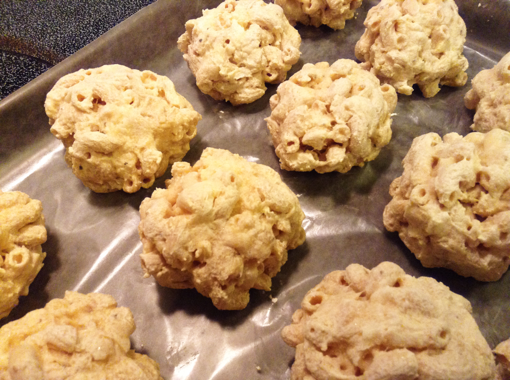 Fried Mac and Cheese Balls after freezing