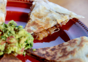 steak and caramelized onion quesadillas