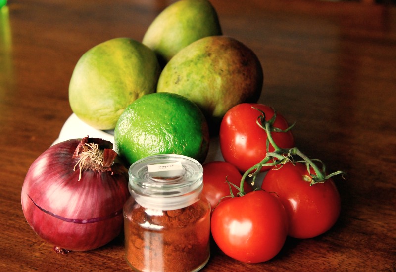 Ingredients for Chipotle Lime Mango Salsa