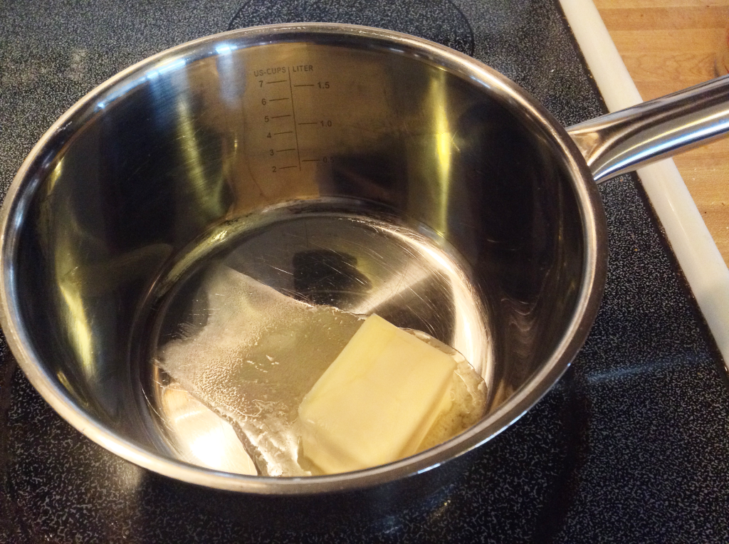 Potato Soup Recipe melting butter