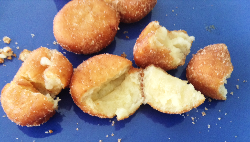 Taco Bell Breakfast Cinnabon Delights close up missing frosting