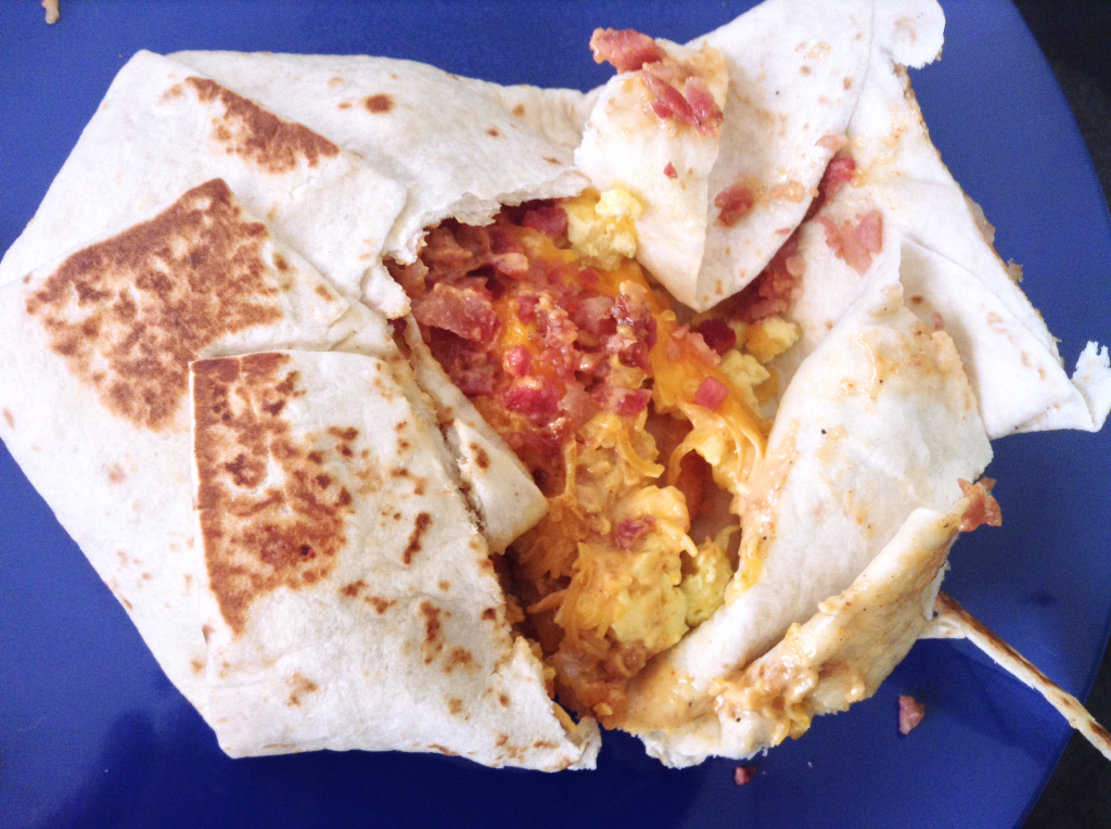 Taco Bell Breakfast A.M. Crunchwrap with Bacon 2