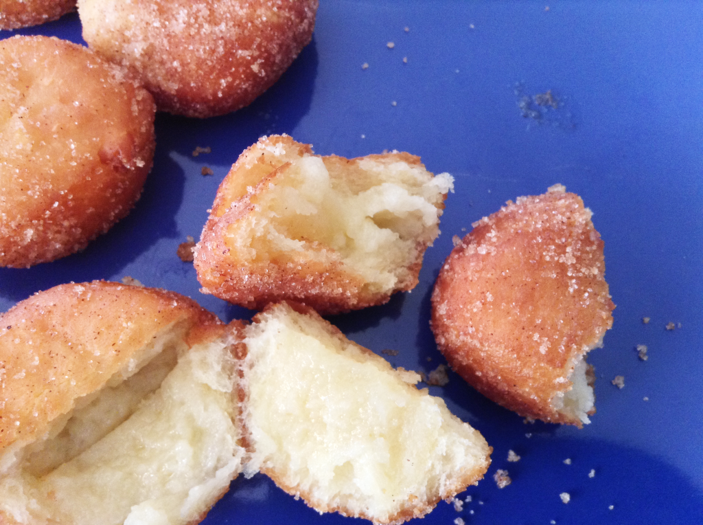 Taco Bell Breakfast Cinnabon Delights close up inside