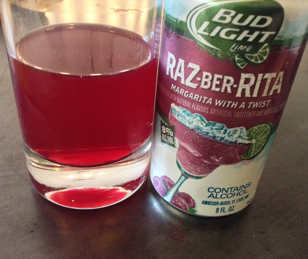 Bud Light Limearita Review razberrita color