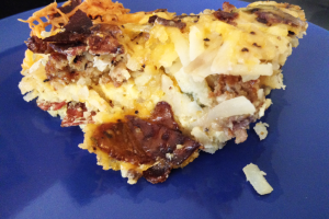 Crock Pot Breakfast Casserole piece side view