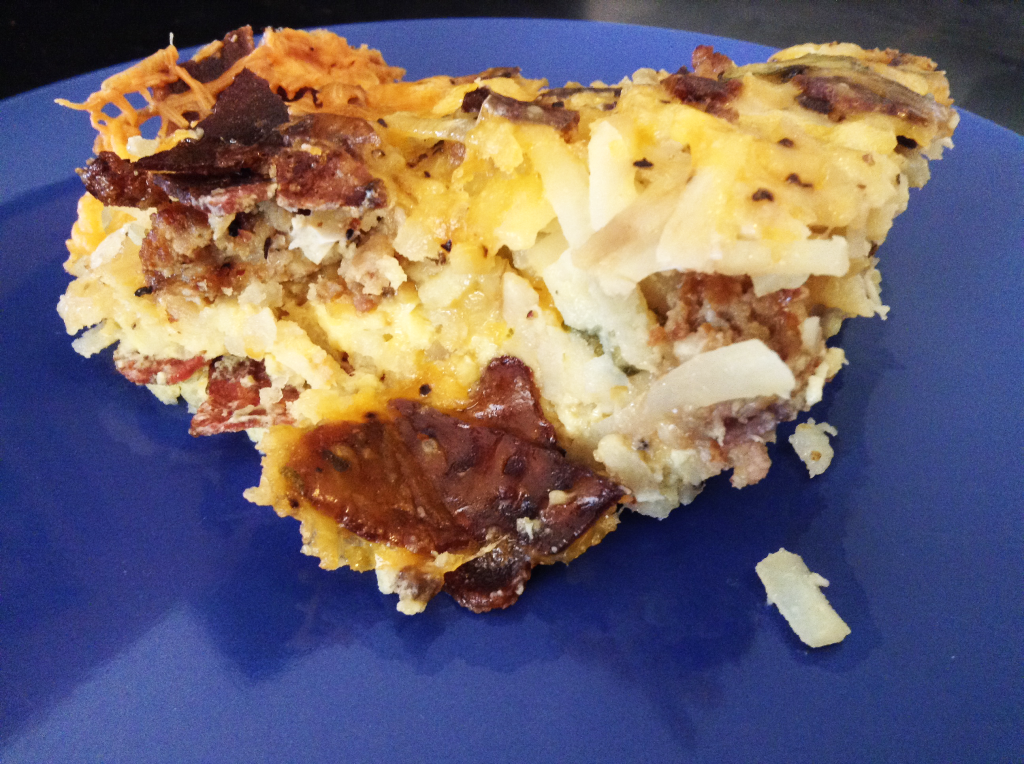 Crock Pot Breakfast Casserole piece side view