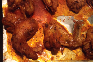 Crock Pot Chicken Wings after broiling close up