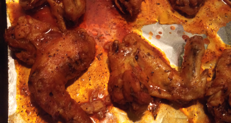 Crock Pot Chicken Wings after broiling close up