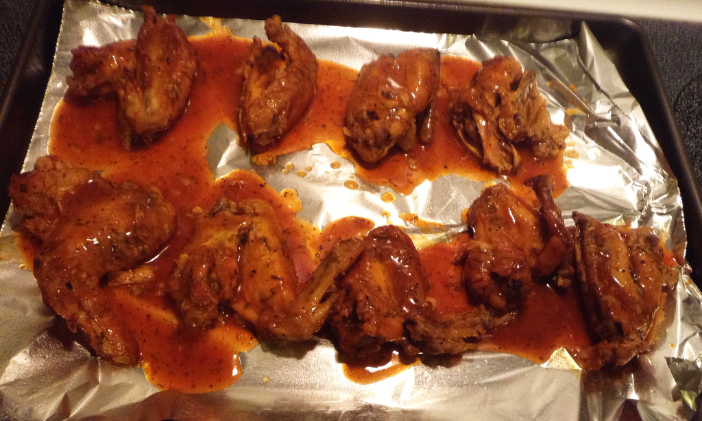 Crock Pot Chicken Wings before broiling