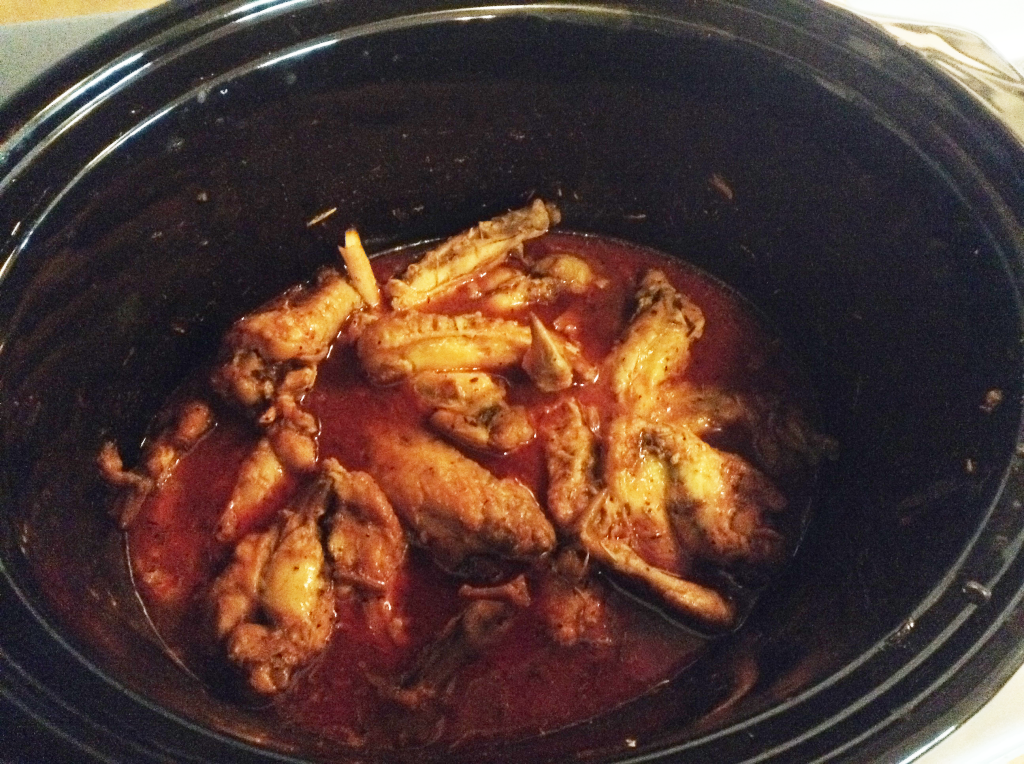 Crock Pot Chicken Wings after cooking