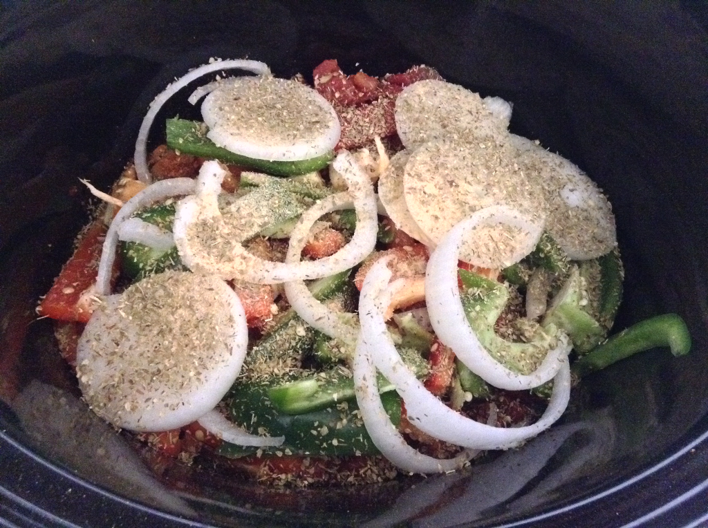 Crock Pot Fajitas seasoning added