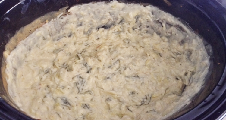 Spinach and Artichoke Dip final mix