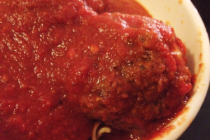 Crock Pot Meatballs Recipe finished meatball close up