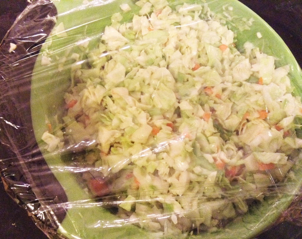 KFC Coleslaw recipe coleslaw wrapped for cooling