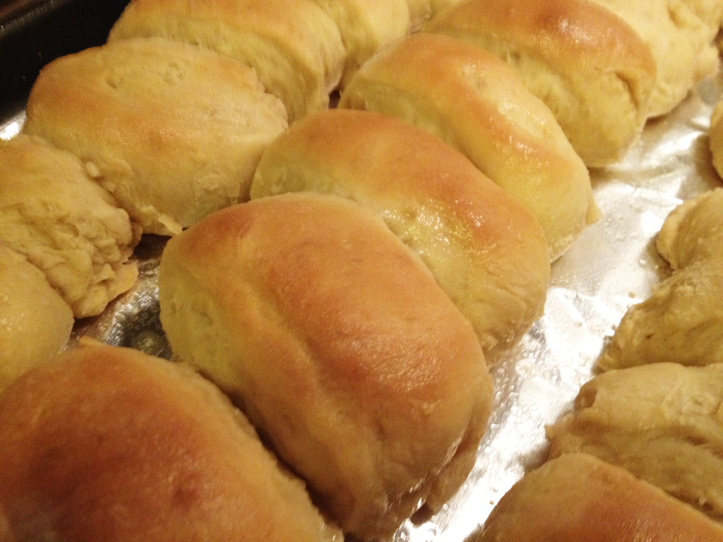 Texas Roadhouse Rolls after baking close up