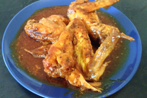 Crock Pot BBQ Chicken Wings finished with extra juice/sauce
