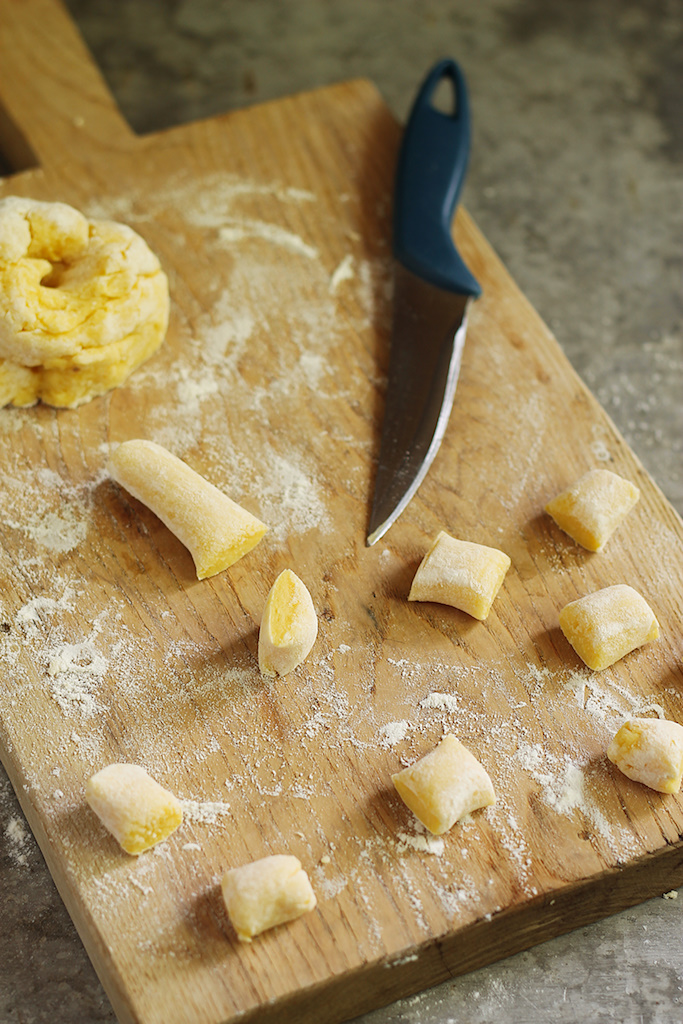 serving potato gnocchi