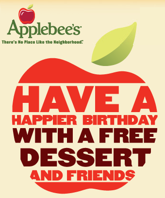 Applebee's eClub birthday coupon