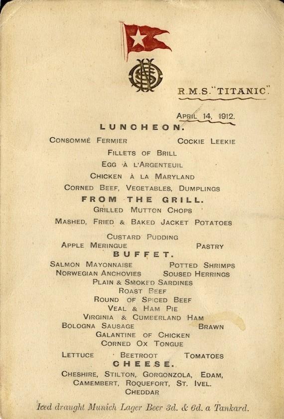 From Cockie Leeky to Gruel Meals of the Titanic So Good