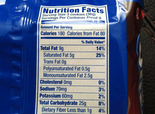 Oreo Nutrition Label Besto Blog