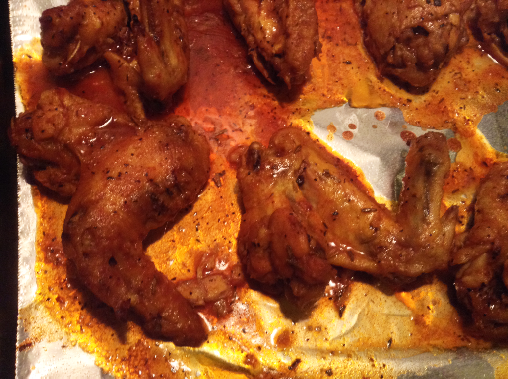 Crock Pot Chicken Wings after broiling close up