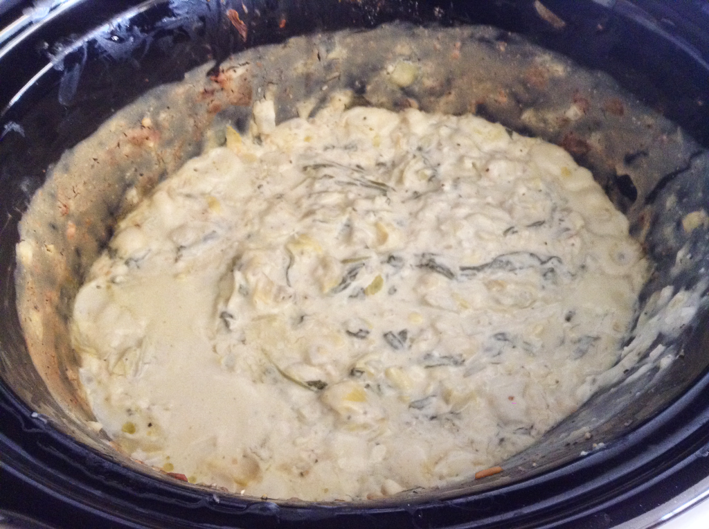 Spinach and Artichoke Dip after final cooking